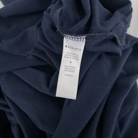 Athleta Sleeveless Tank Maxi Dress Side‎ High Slits Stretch Navy  Blue Womens S - Picture 7 of 11